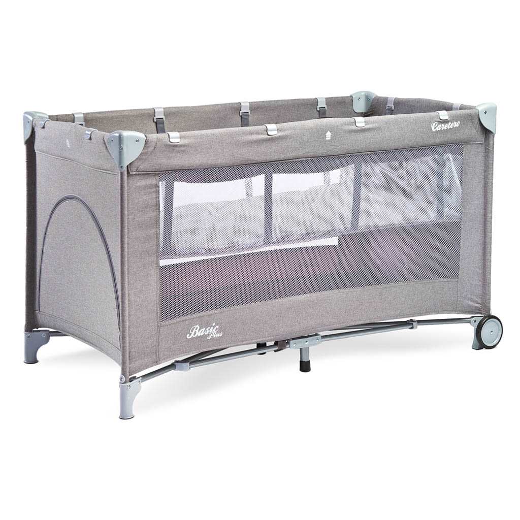 Levně Cestovní postýlka CARETERO Basic Plus 2017 Barva: Grey
