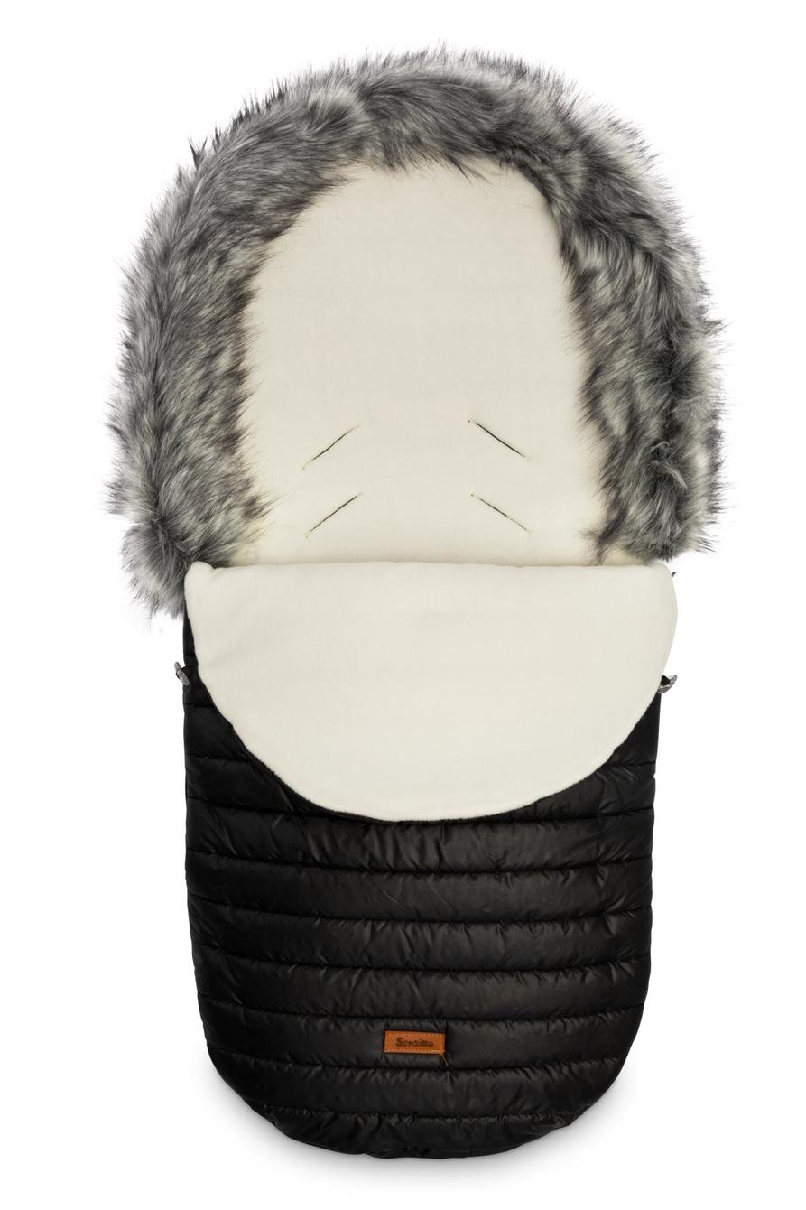 Levně Sensillo Fusak do kočárku Zimní ELF 100 x 46 cm Barva: Black