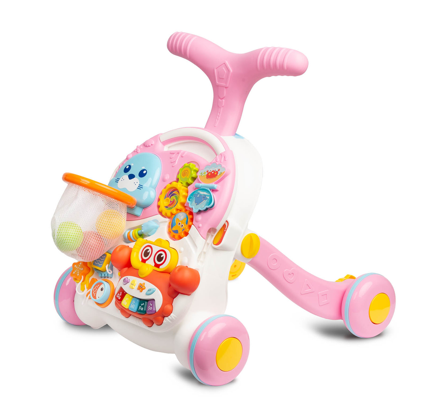 Levně Dětské chodítko Toyz 2v1 SPARK Barva: Pink