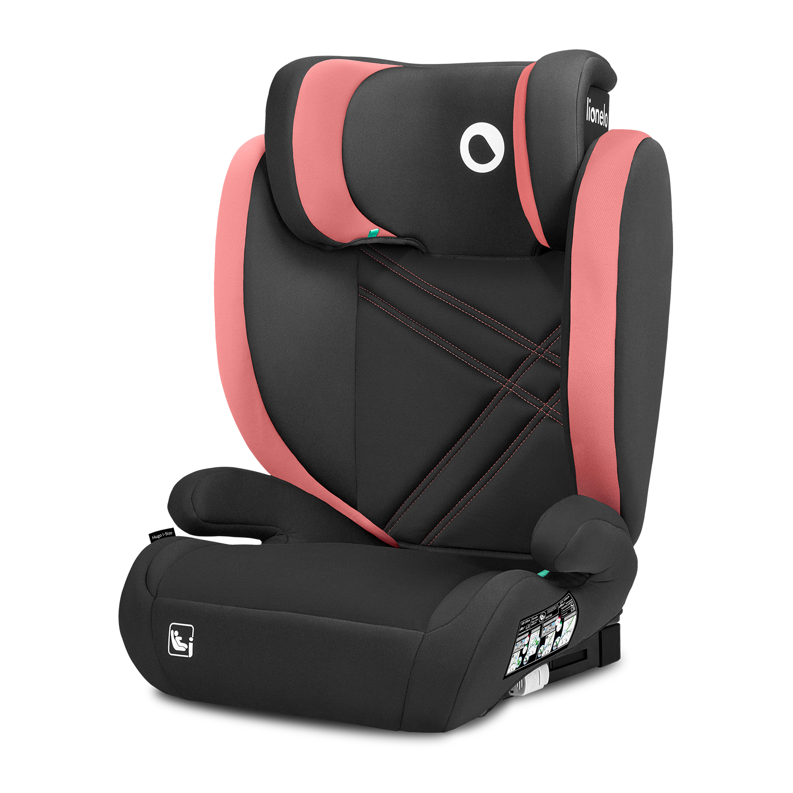 Levně Autosedačka Lionelo Hugo ISOFIX i-size 100-150 cm Farba: Pink Baby