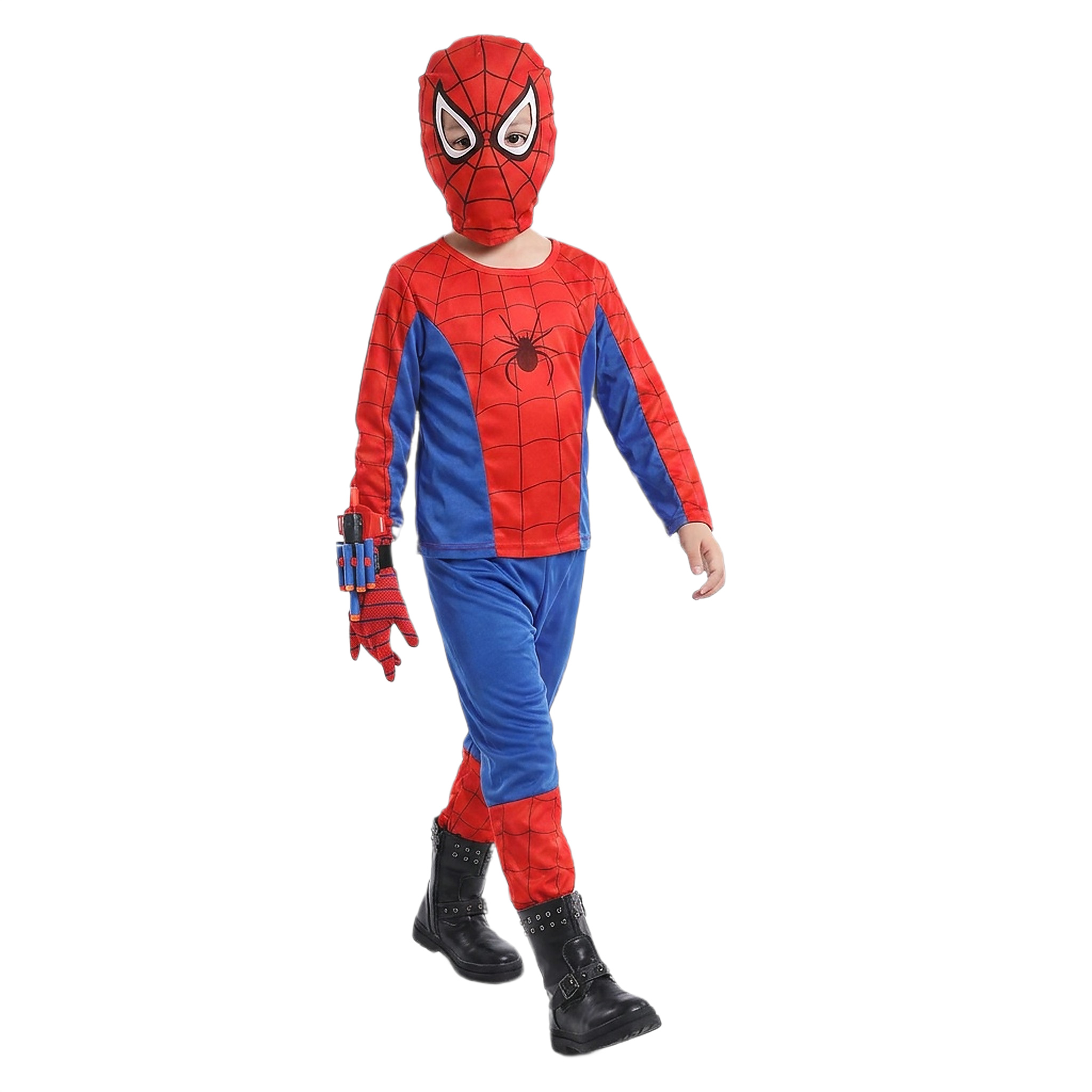 FunCo Dětský kostým Spiderman s vystřelovákem 110-122 M