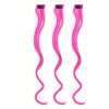 OPBH2348A vlnity pricesek ruzovy se sponkou 35cm pink curly extension 3ks