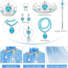 OPBH2475D souprava pelerina elsa frozen se sperky 8ks
