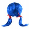 OPBH1487B beruska modra paruka s copanky 40cm