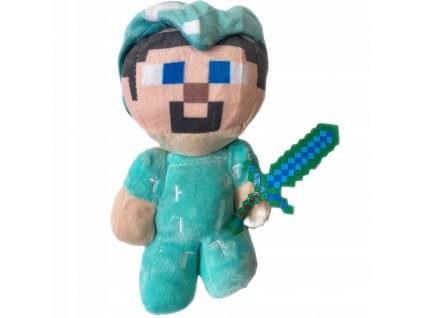 Plüss játék Minecraft Steve gyémánt 21cm