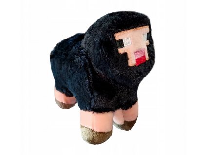 Plüss játék Minecraft bárány fekete 18cm