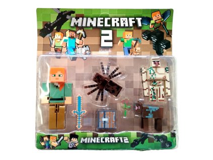 FIBH2057E kolekce figurek minecraft alex a golem sada 7 ks