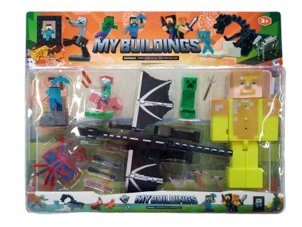 FIBH2053D kolekce figurek minecraft my buildings sada 12 ks