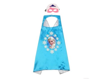 OPBH2179A detsky karnevalovy prevlek frozen elsa s vlockami 2v1