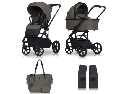 zestaw 2w1 wozek dzieciecy cavoe moi xl moss