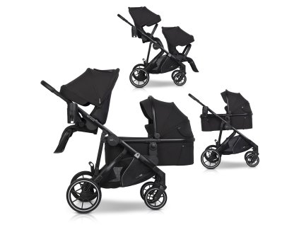 Miniaturka dwa siedziska jedna gondola Ebony Black