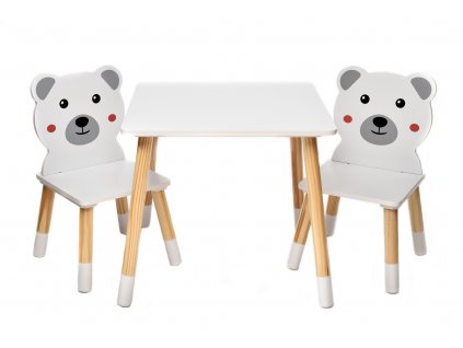 Gyermek asztal Teddi maci székekkel