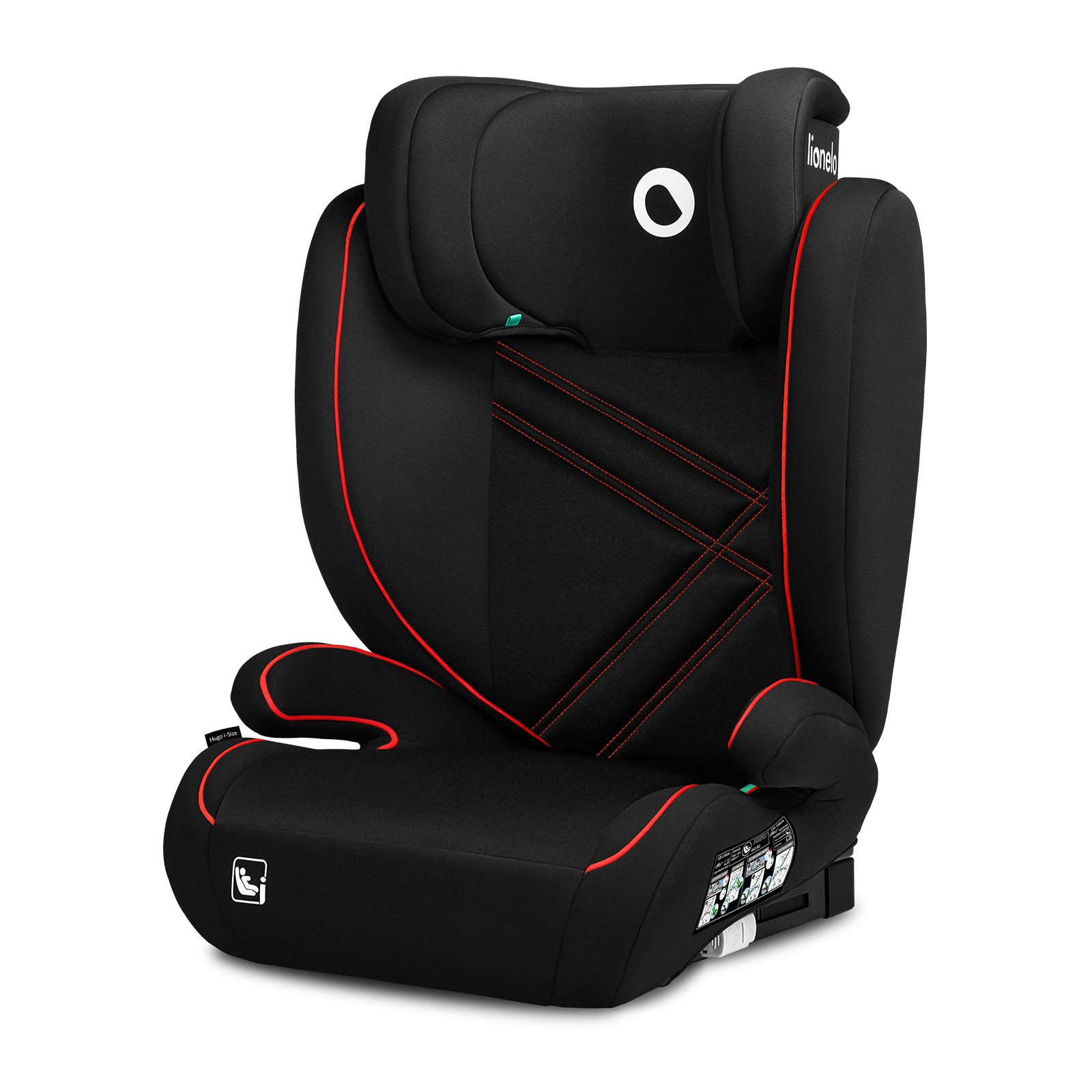 Lionelo Hugo i-Size gyermekülés 100-150 cm Farba: Sporty Black Red