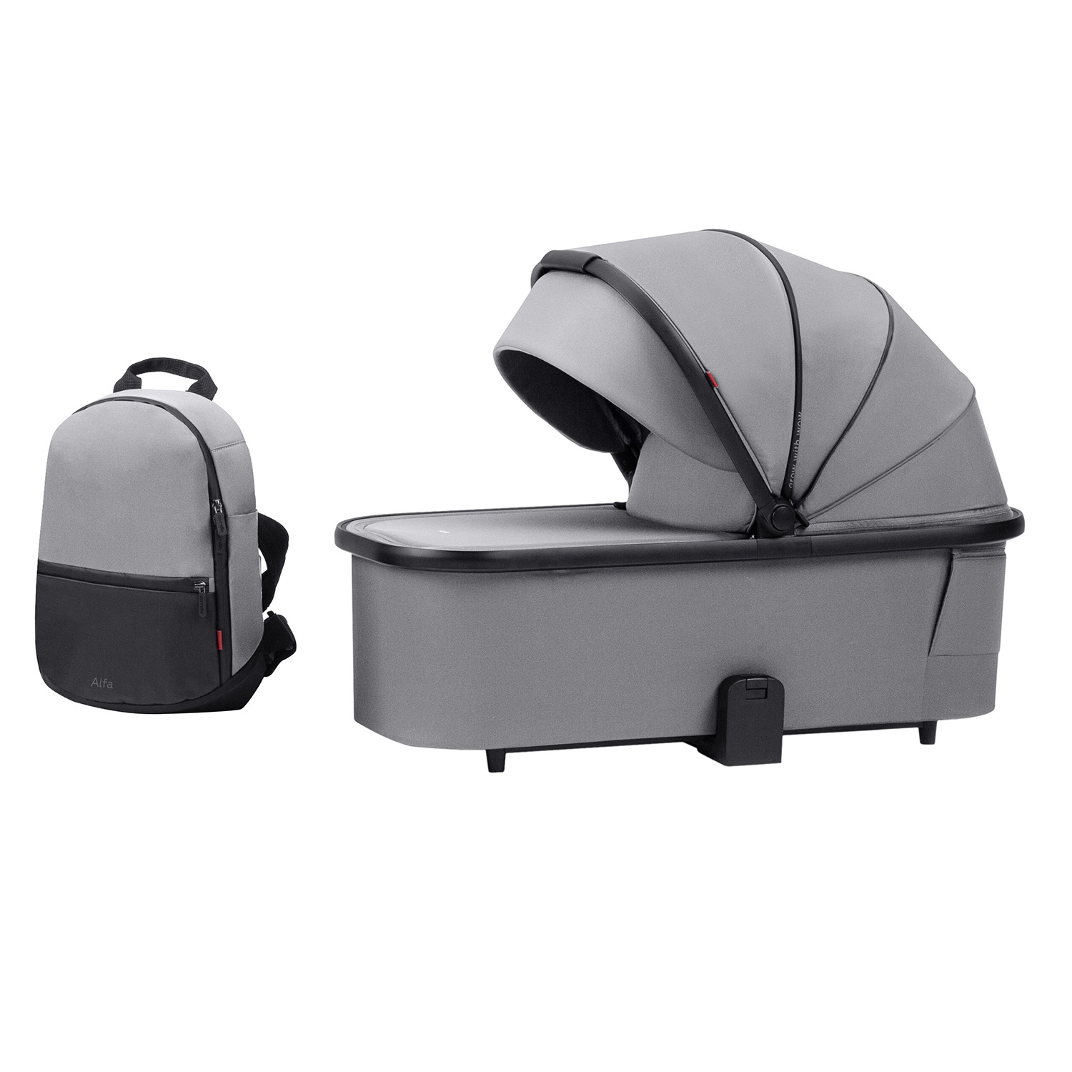 Carrello babakocsi hordozóágy Alfa Farba: Feather Grey