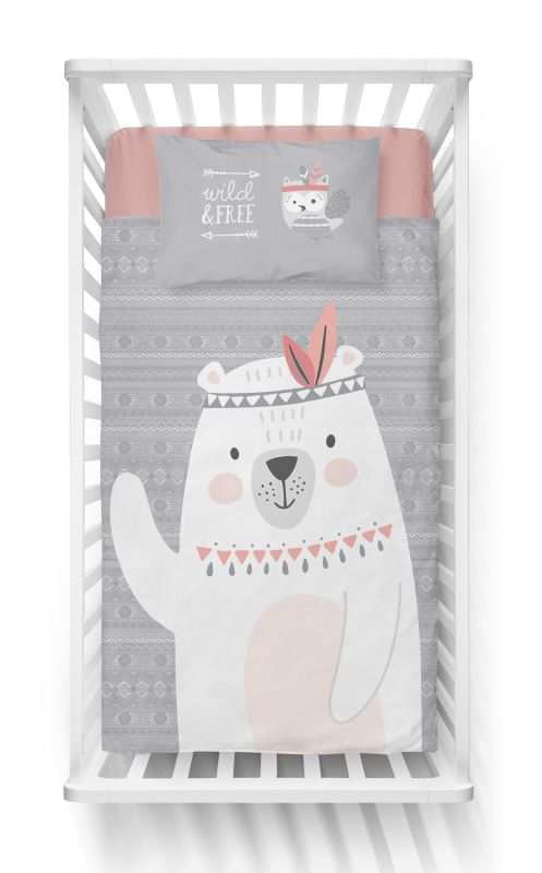 Detexpol Gyermek lepedők Teddi maci Indian 135x100 cm