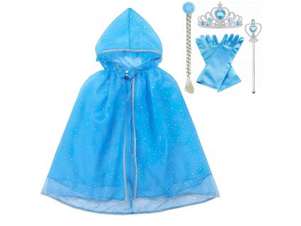 OPBH1508A souprava pelerina elsa frozen se sadou doplnku