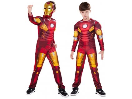 Detský kostým Svalnatý Iron man s maskou 122-134 L