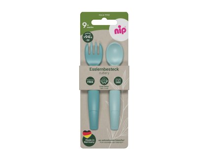 NIP NATURE line príbor 2ks, od 9m+, blue
