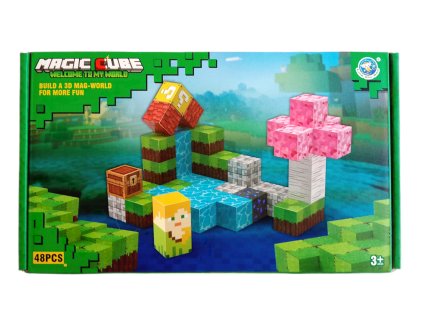 MSTB2099A magneticka stavebnice minecraft magic cube 48ks