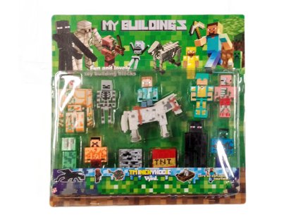 FIBH2307A kolekce figurek minecraft buildings tnt 12ks