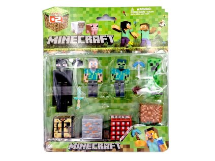 FIBH2308A kolekce figurek minecraft se stavebnimi bloky 12ks