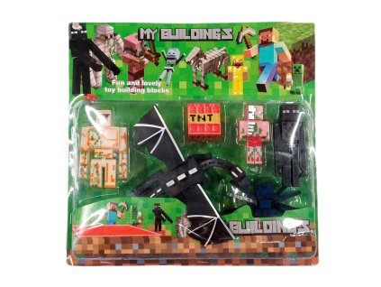 FIBH2309A kolekce figurek minecraft my buildings enderdragon 6ks