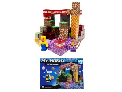 MSTB2349A magneticka stavebnice minecraft tnt amethyst lava building expresion 120ks