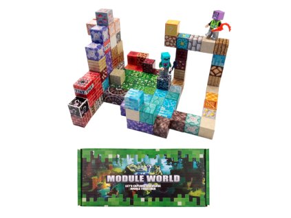 MSTB2357A magneticka stavebnice minecraft special blocks 102ks