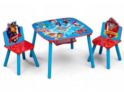 Detský stôl s stoličkami Tlapková Patrola - záchranári