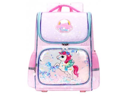 DBBH1023A skolni aktovka jednorozec s duhou