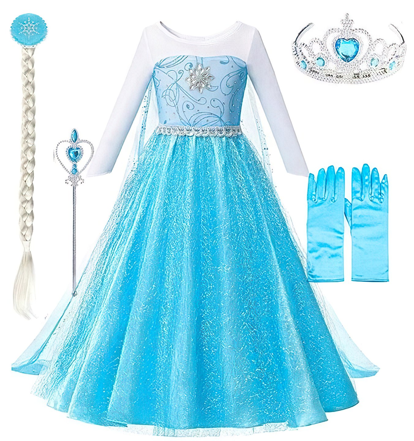 Detský kostým ELSA star s doplňky 122-128 L