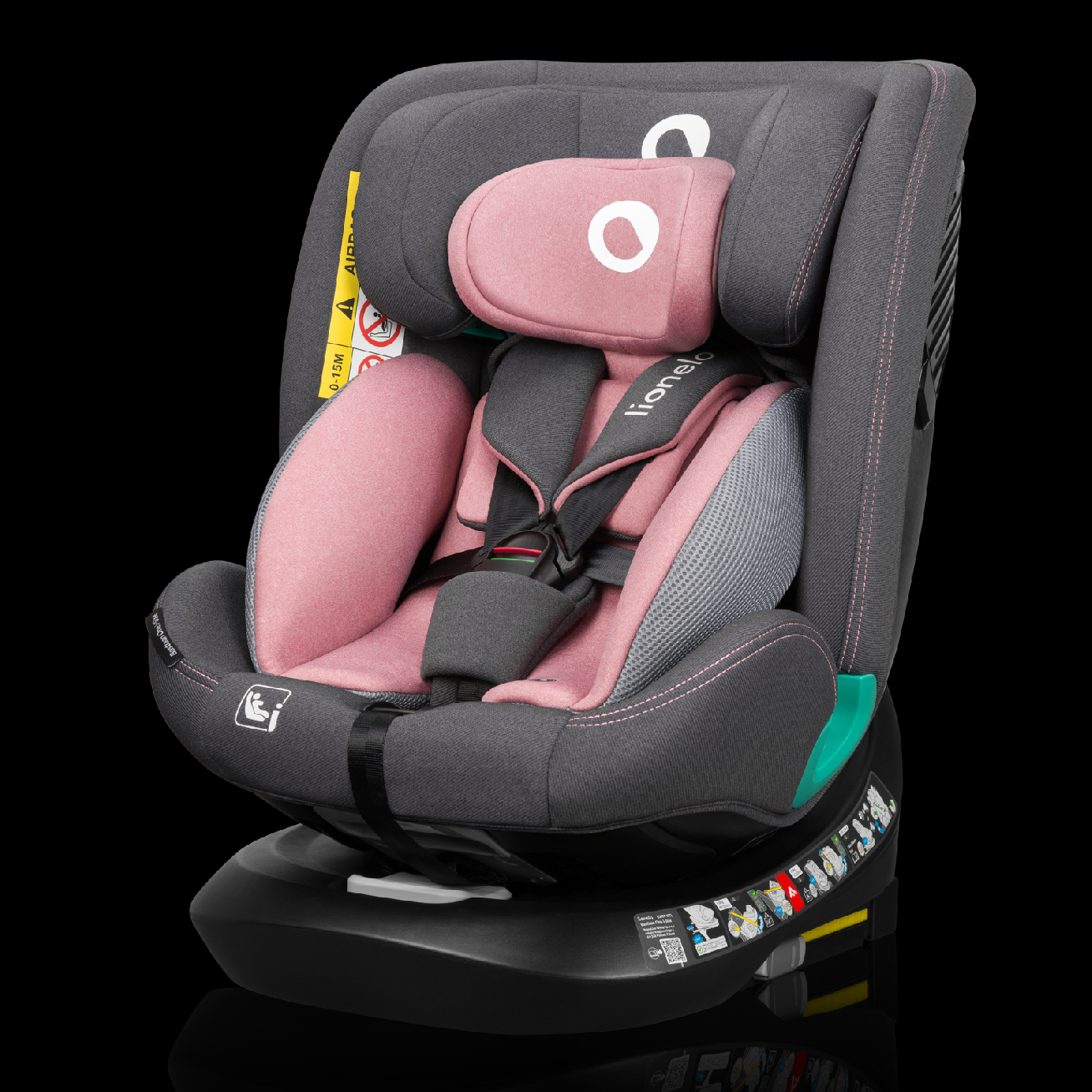 Autosedačka Lionelo BASTIAAN ONE I-size 40-150 cm ISOFIX Barva: Pink Rose