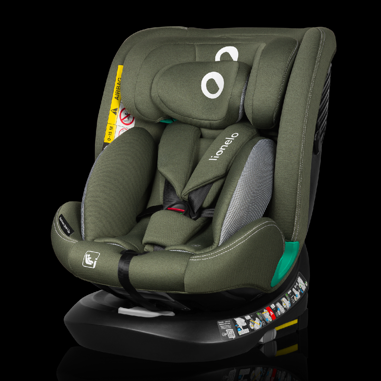 Autosedačka Lionelo BASTIAAN ONE I-size 40-150 cm ISOFIX Barva: Green Olive