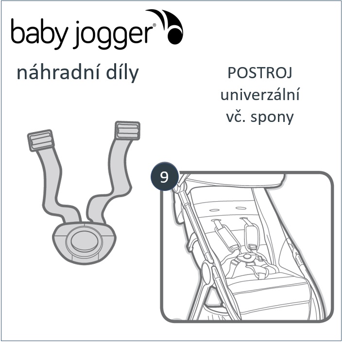 BabyJogger UNIVERZÁLNY postroj + pracka