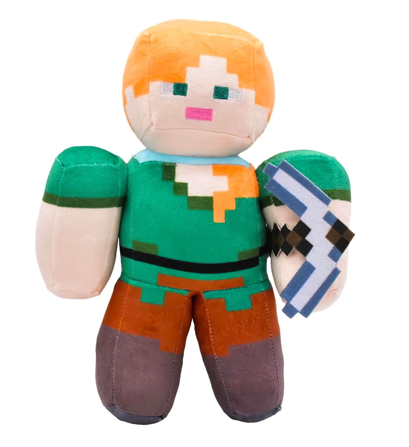 Plyšová hračka Minecraft Alex s krompáčom 27cm