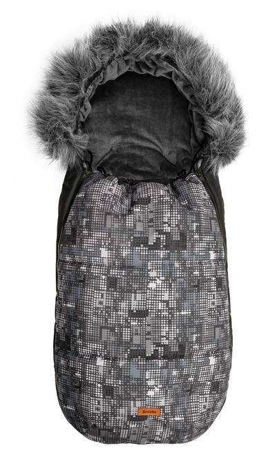 Sensillo Fusak do kočíka OLAF 100 x 45 cm Bodky Sivé