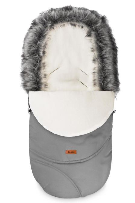 Sensillo Flisový fusak do kočíka ESKIMO 100 x 46 cm Farba: Grey