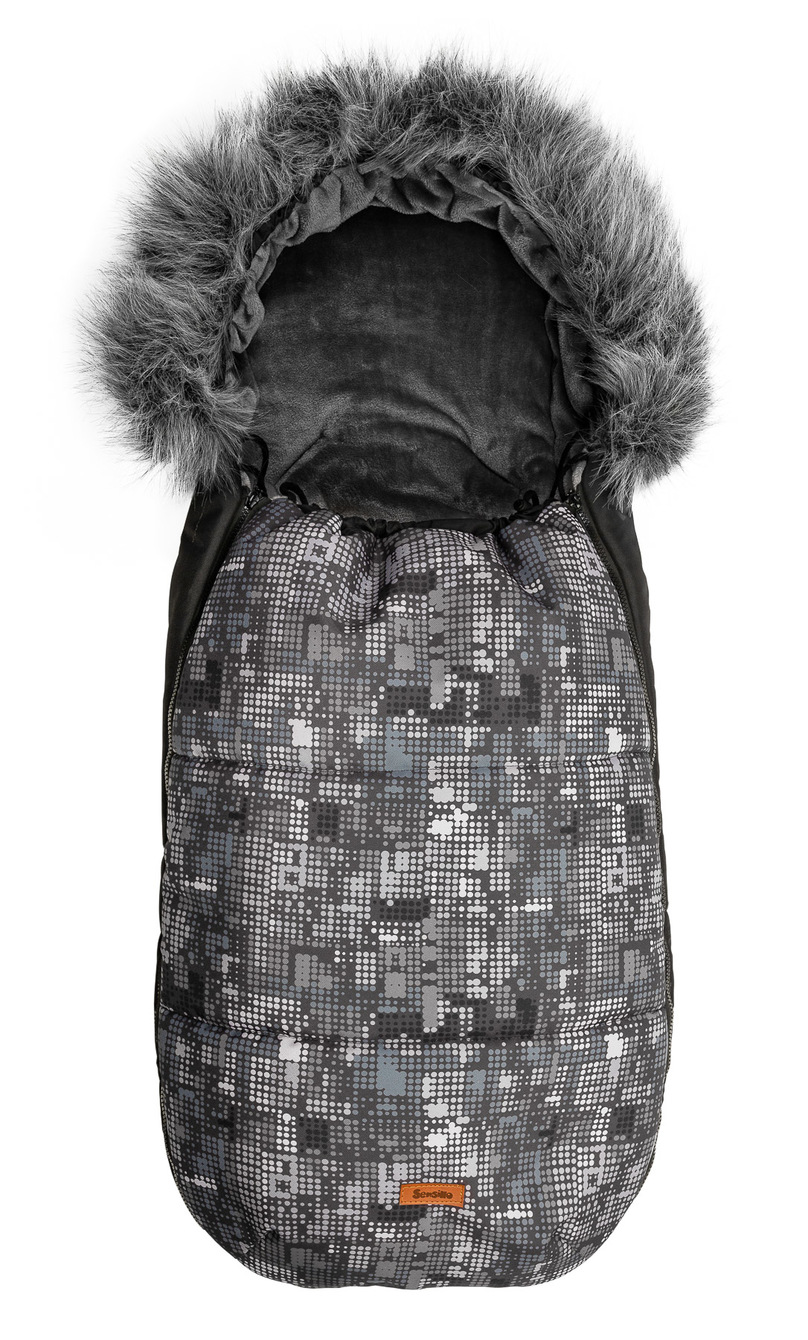 Sensillo Fusak do kočíka OLAF 100 x 45 cm Bodky Čierny
