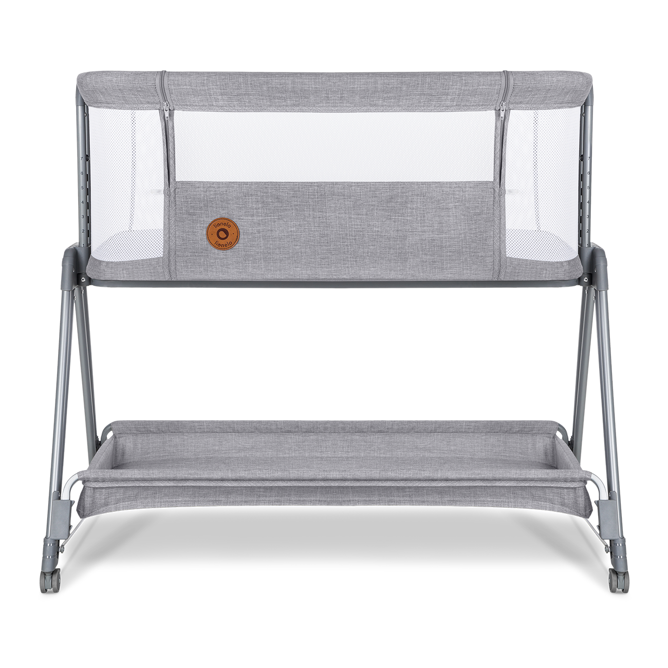 Lionelo cestovná postieľka LUNA 2v1 Farba: Grey Concrete