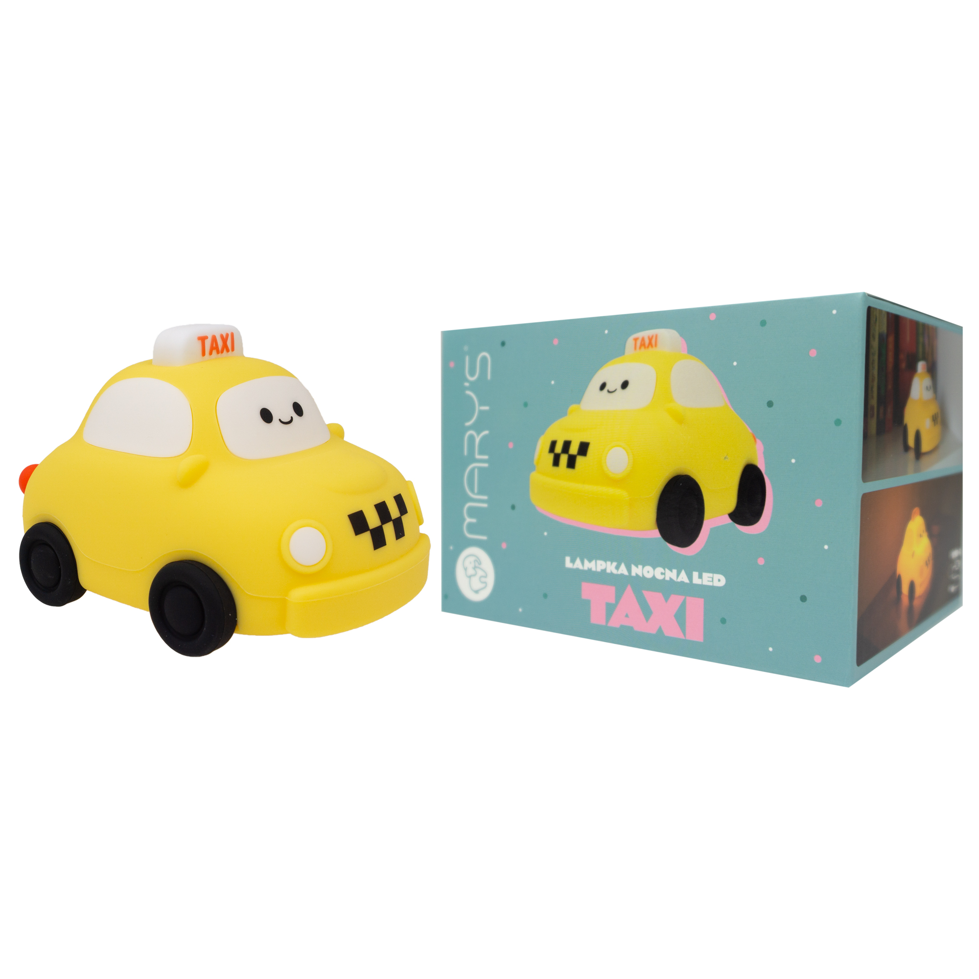 Mary's LED silikónové nočné svetlo s funkciou stmievania, dotykové - Taxi