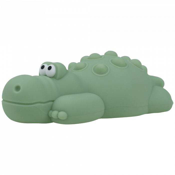 Mary's LED silikónové nočné svetlo POP IT RGB se zvukem - krokodíl