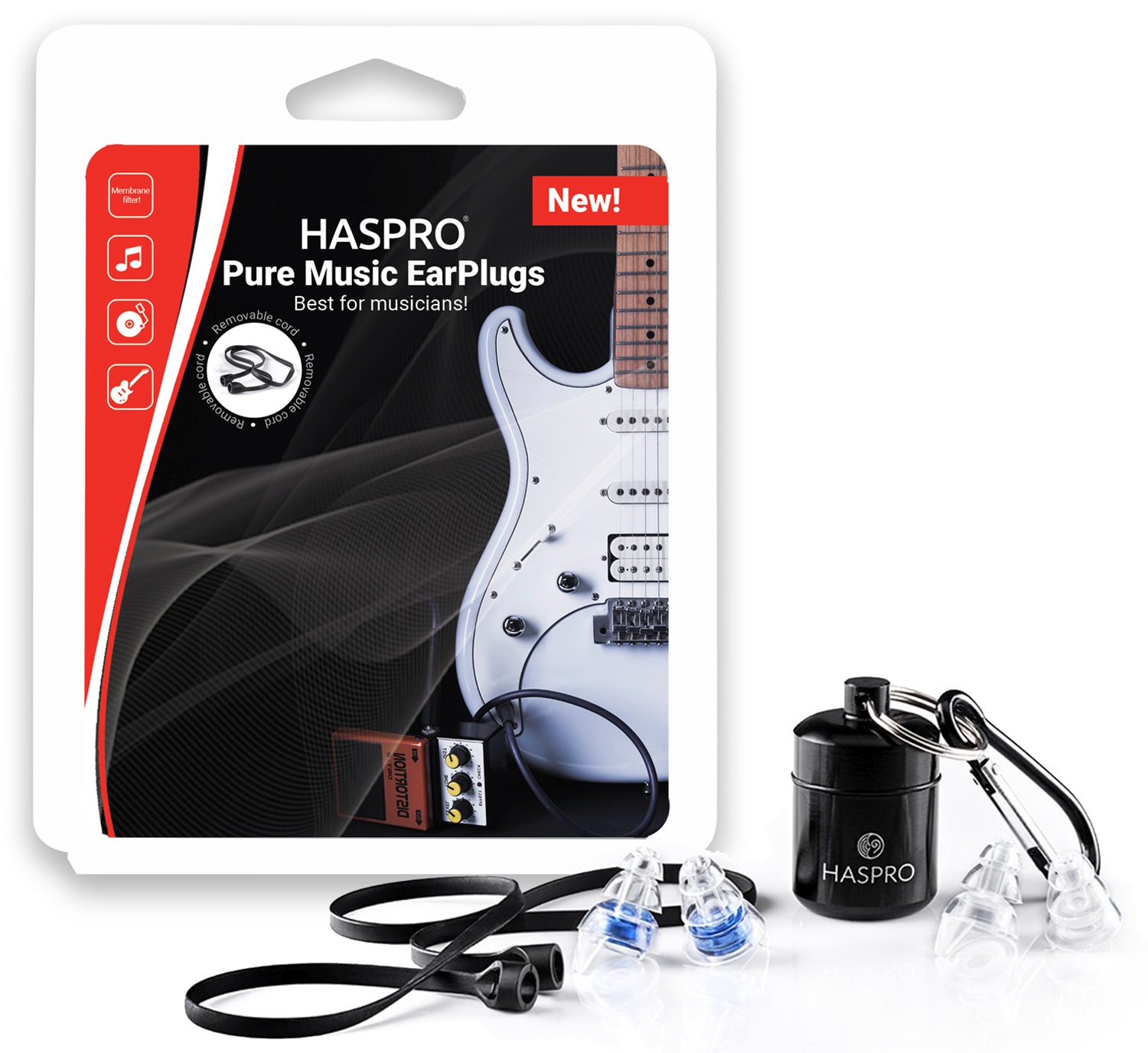 Haspro Music - Concerts ušné zátky pre muzikantov, 2 x 2 ks, modré