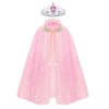 OPBH2227F souprava ruzova pelerina se sperky a rukavicemi 8ks