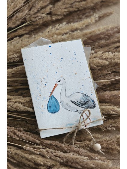 Přání - čáp pro chlapečka