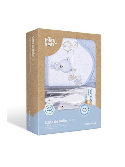 interbaby osuška hřebínek modrá