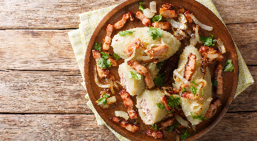 Plněné bramborové knedlíky