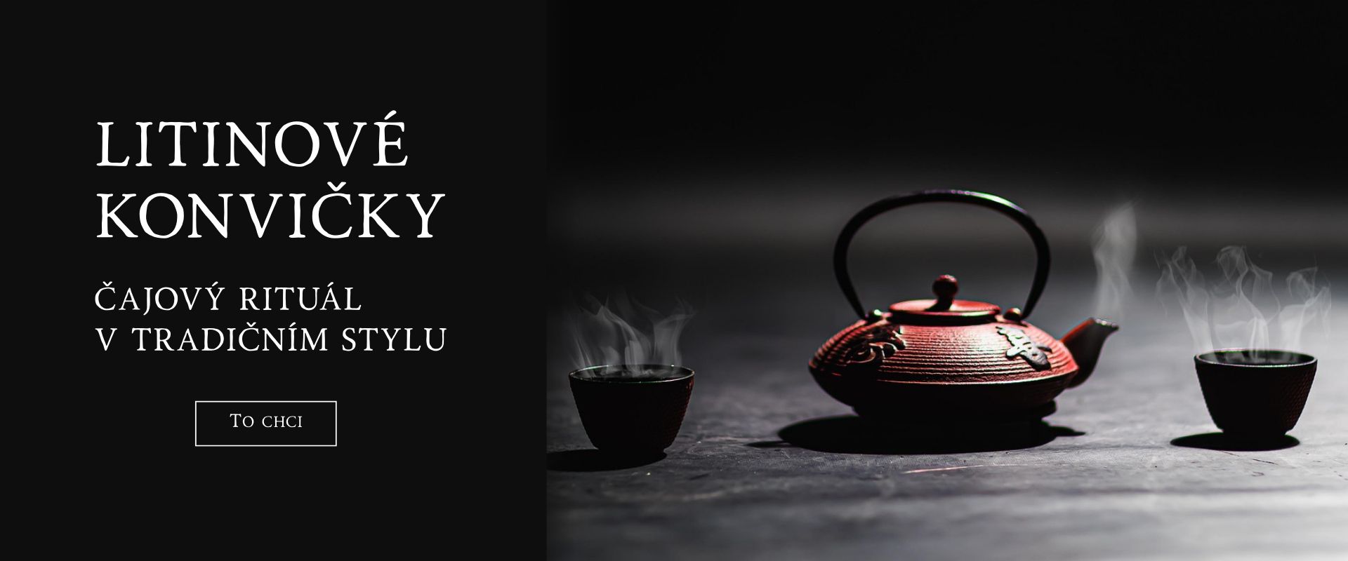 Litinová konvička pro čajový rituál v tradičním stylu.