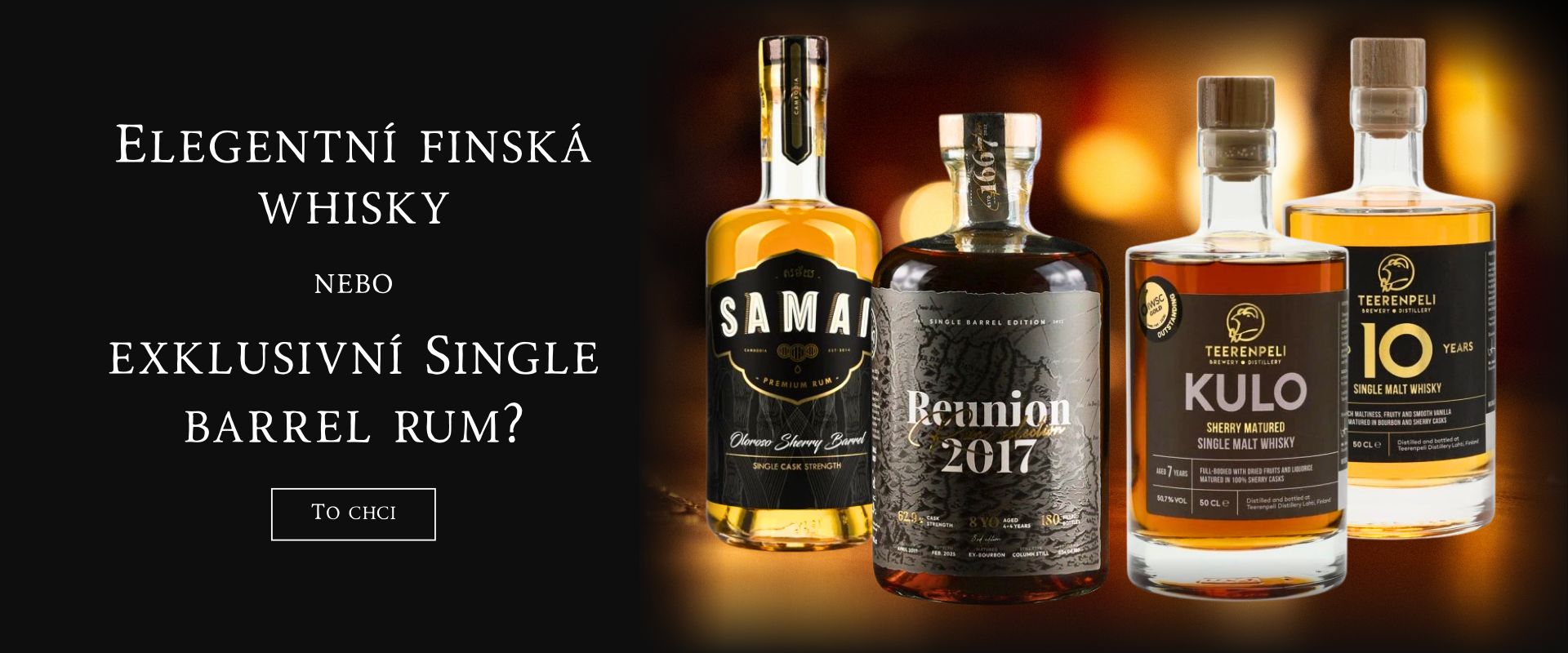 Elegantní finská whisky a exkluzivní Single barrel rumy z prestižních palíren.