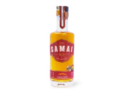 Pohled na láhev Pepper rum Samai