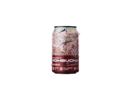 plechovka Prager´s Kombucha Rooibos 330ml, čelní pohled